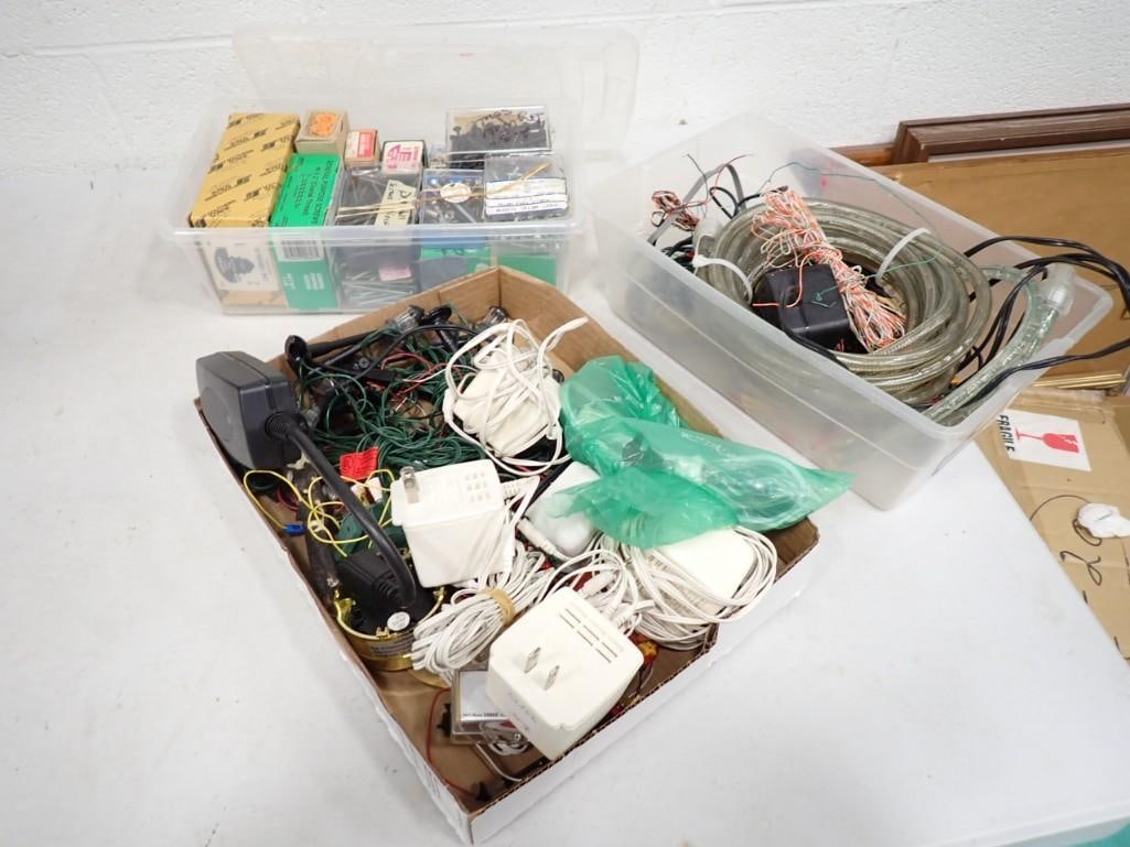 Lot of Power Cords, lights, etc. for Dept. 56 plus screws, hardware, etc. (1 of 7)