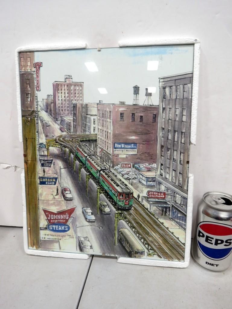 Don R. Ingwersen "North Shore Electric On The Loop Elevated Line" Signed Print (1 of 4)