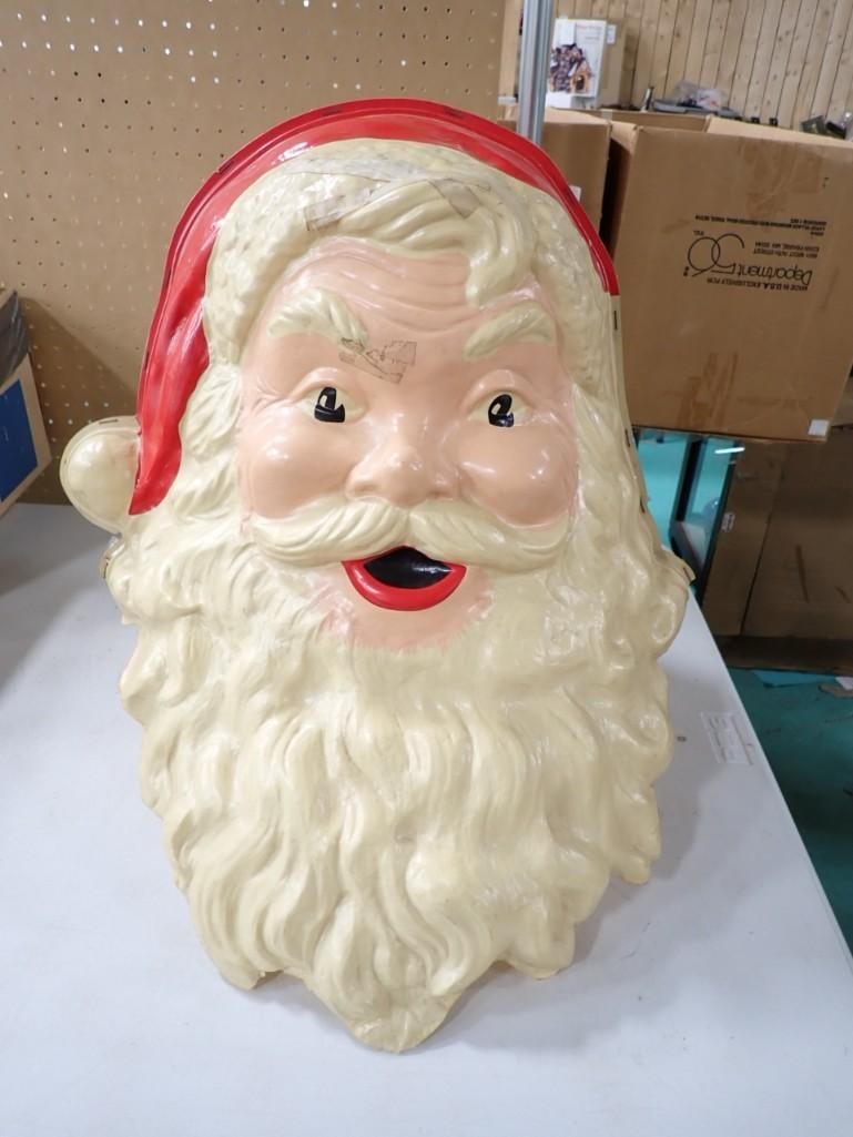 Vintage Plastic Santa Claus Head - this is old brittle plastic and is very fragile! (1 of 5)