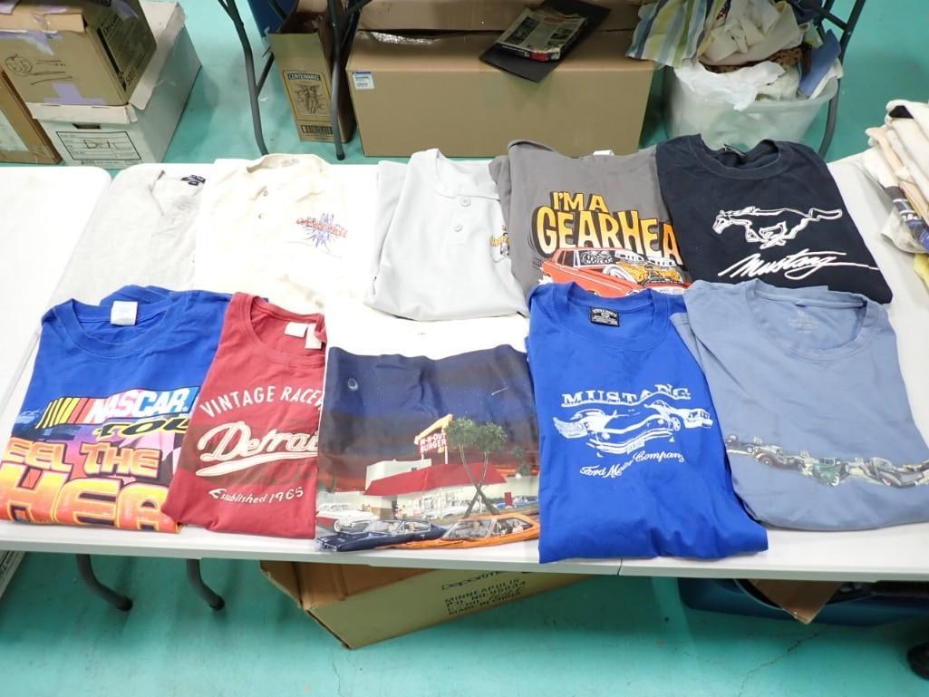 Lot of 10 Assorted XXL Vintage T-Shirts including Mustang Nascar, Gearhead, In-N-Out Burger, etc. (1 of 9)