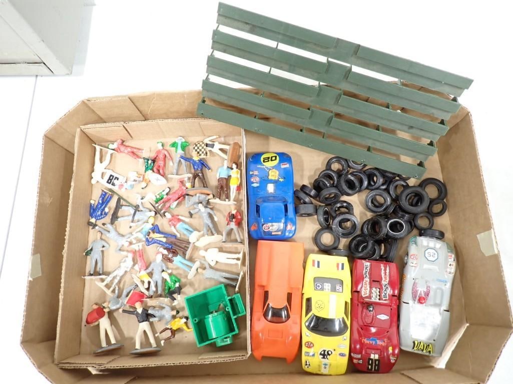 2 boxes of Strombecker Slot cars, figure, tires, etc. (1 of 6)