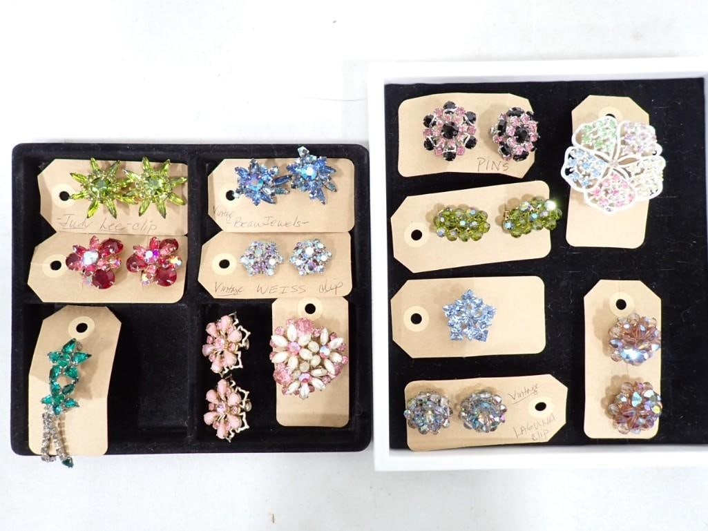 Vintage Costume Jewelry incl Rhinestone, Crystal, etc. Incl Weiss, Judy Lee/Laguna: Vintage Costume Jewelry incl Rhinestone, Crystal, etc. Incl Weiss, Judy Lee/Laguna