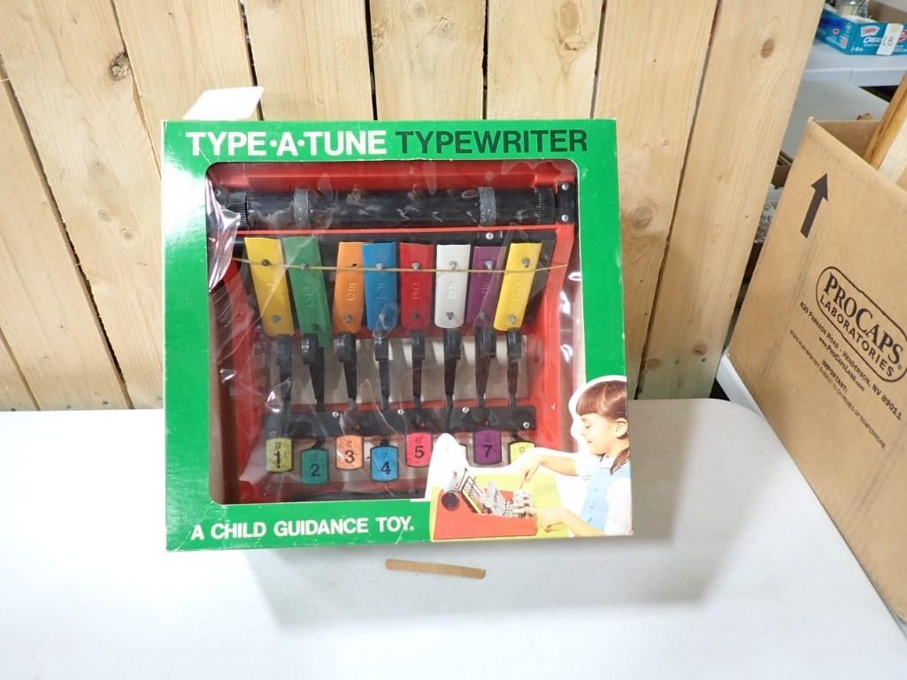 Vintage Type-A-Tune Child's Toy Typewriter Xylophone New Old Stock (1 of 4)