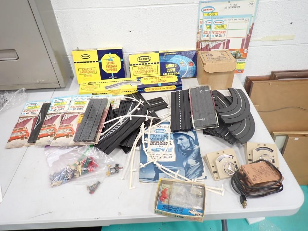 HO Scale Slot car Lot including power pack, controls, tracks, etc. (1 of 14)