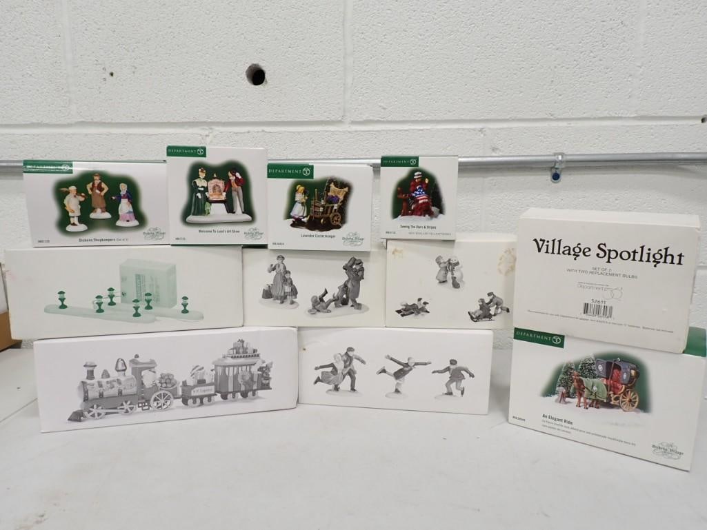 Dept 56 Accessories incl North Pole Express, Don't Drop the Presents, Snow Children, Skating Party, (1 of 7)