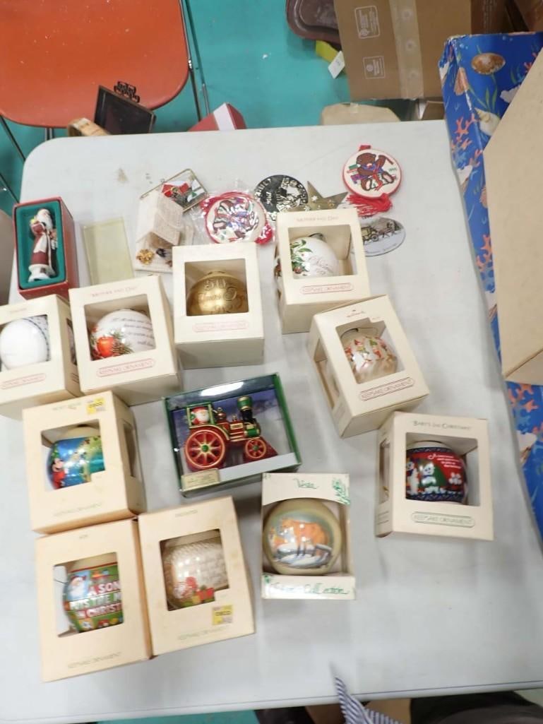 Lot of Christmas Ornaments incl Disney Mickey Mouse, Hallmark Keepsake Ornaments, Etc (1 of 7)
