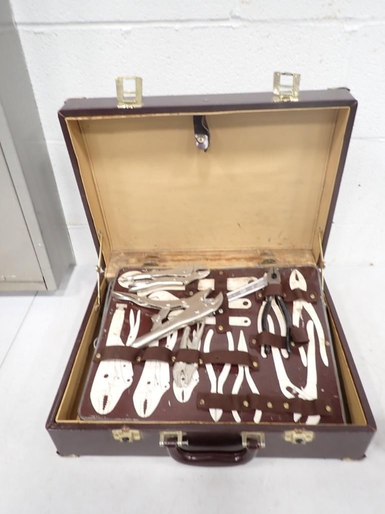 Briefcase full of tools including Wrenches, Adjustable Pliers, screwdrivers, etc. (1 of 6)