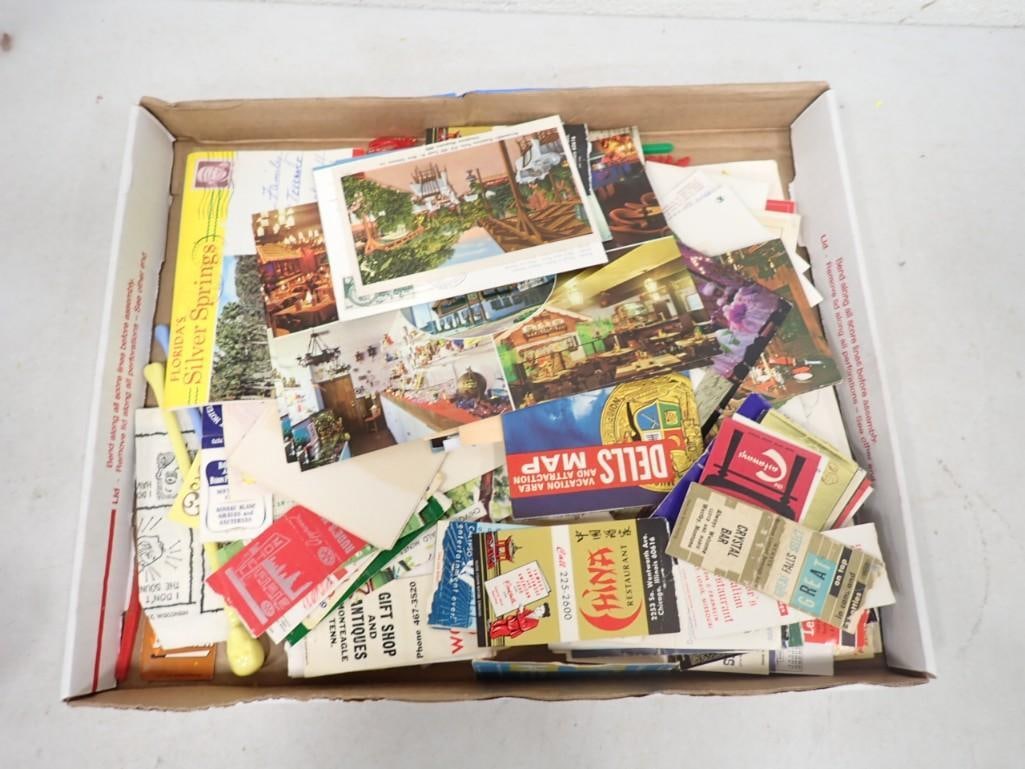 Large lot of vintage postcards, matchbook covers, ephemera, etc. (1 of 6)