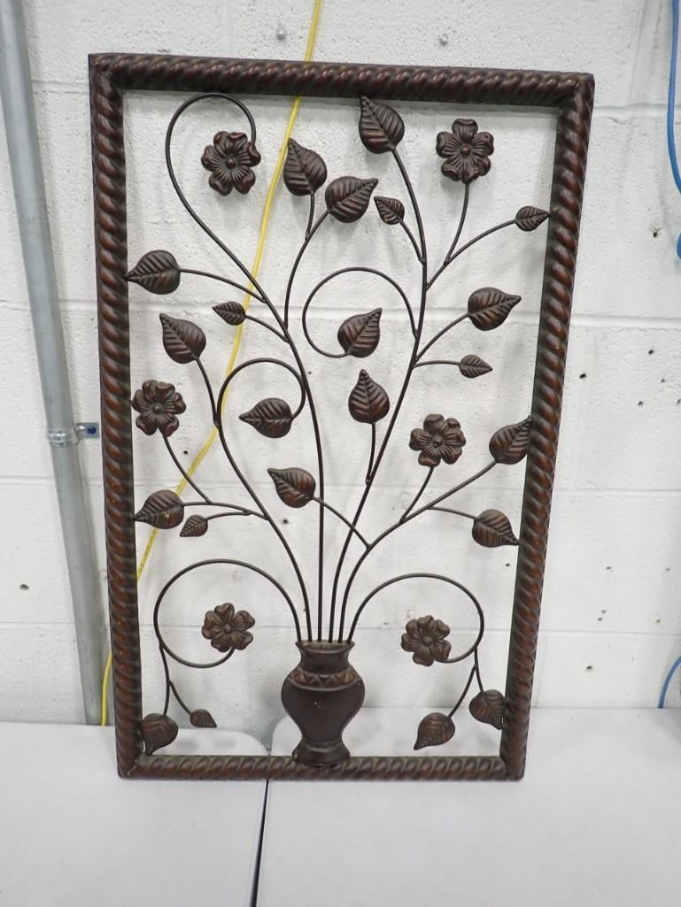 Floral Wall Hanging Frame: Floral Wall Hanging Frame - roughly 31" tall