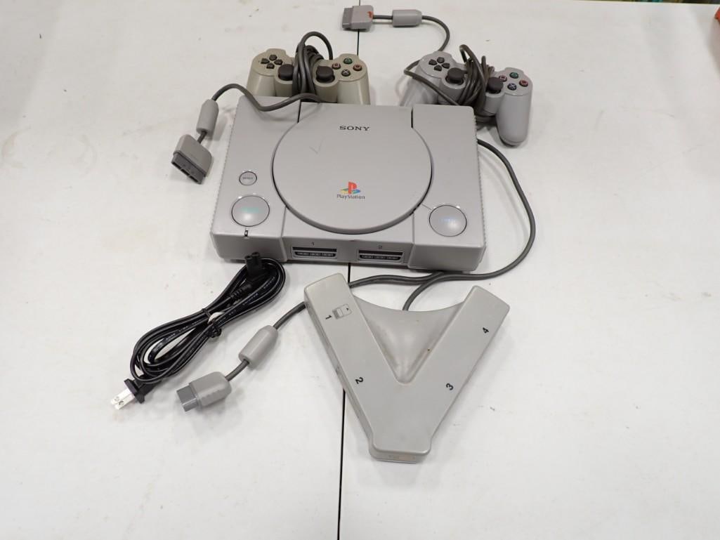 Sony PlayStation System and Controllers - untested, comes with everything as shown (1 of 2)