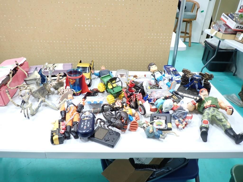 Large Assorted Toy Lot including Action Figures, Games, Cars, etc. (1 of 13)
