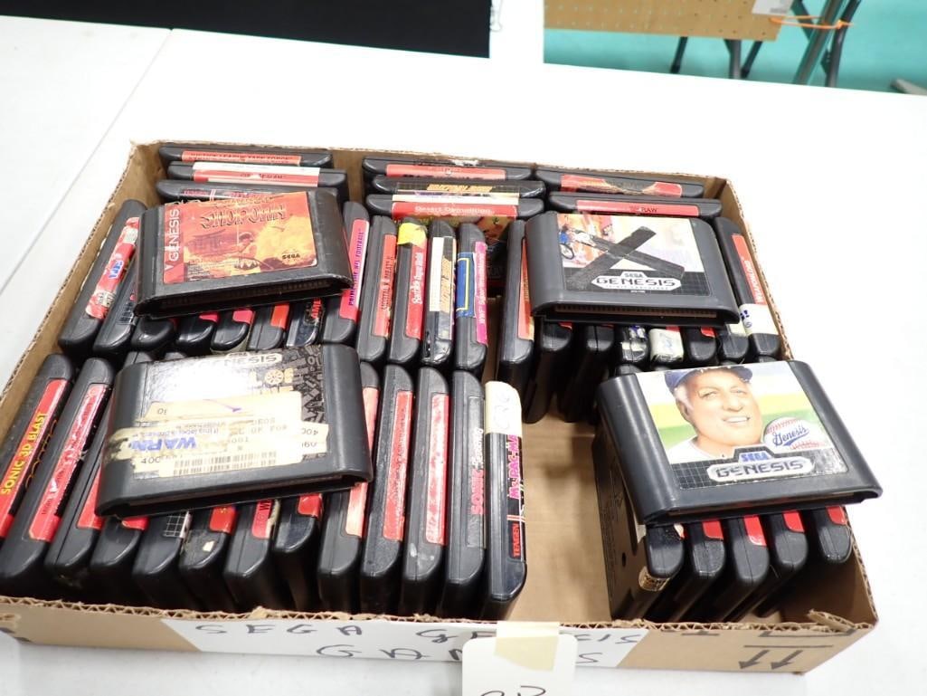 Large Lot of Sega Genesis Games including Sonic, Soy Story, Barbie, Beavis and Butthead, Ms. Pac-Man (1 of 4)