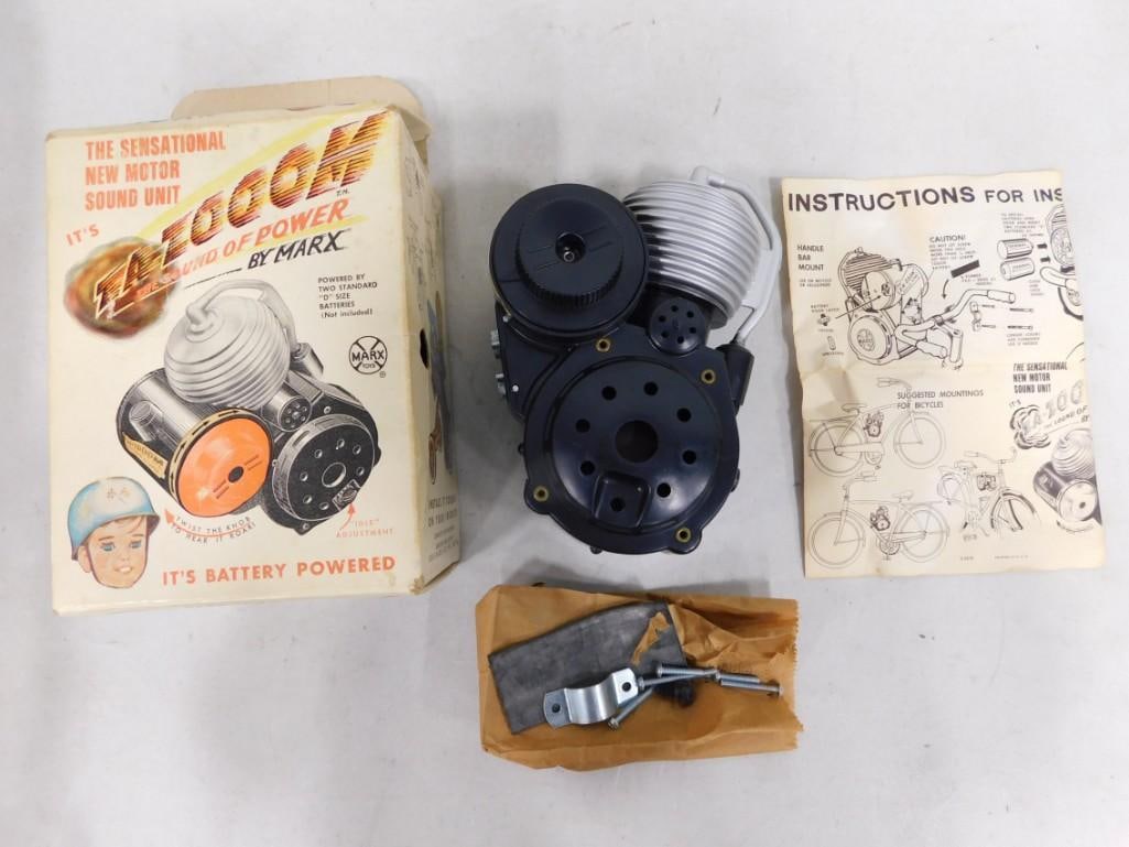 Vtg 60s MARX Za-Zooom Za Zoom Bicycle Mount Battery Op Motor