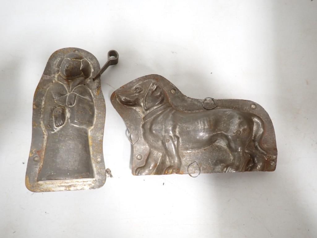 Dutch Nieulant Pelkman Rotterdam Tin Dachshund Dog Chocolate Mold and (1 of 8)