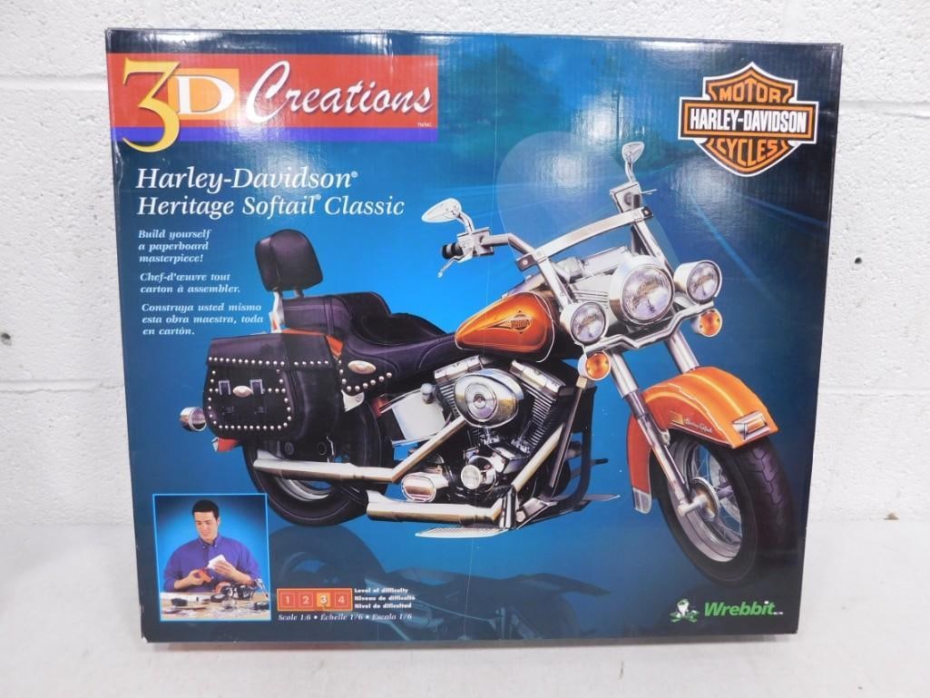 Harley Davidson Heritage Softail Classic 3D Creations Model Kit 1:6 Scale (1 of 3)