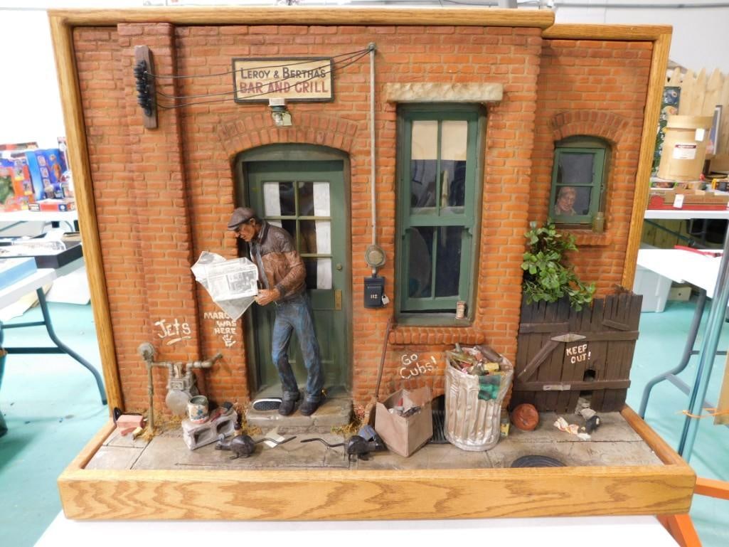 Michael Garman "Leroy & Bertha's Bar and Grill" Mixed Media Sculpture Signed Michael Garman 1975 (1 of 12)