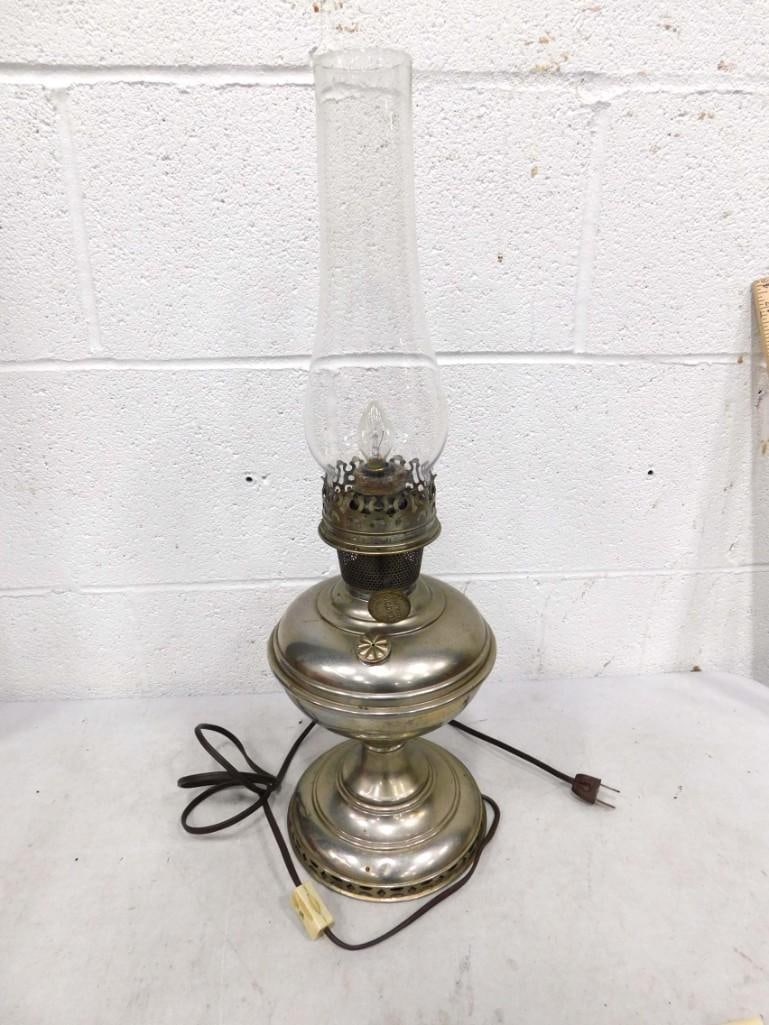 Vintage Aladdin Lamp Model No 5 Electrified Does Not Work (1 of 4)