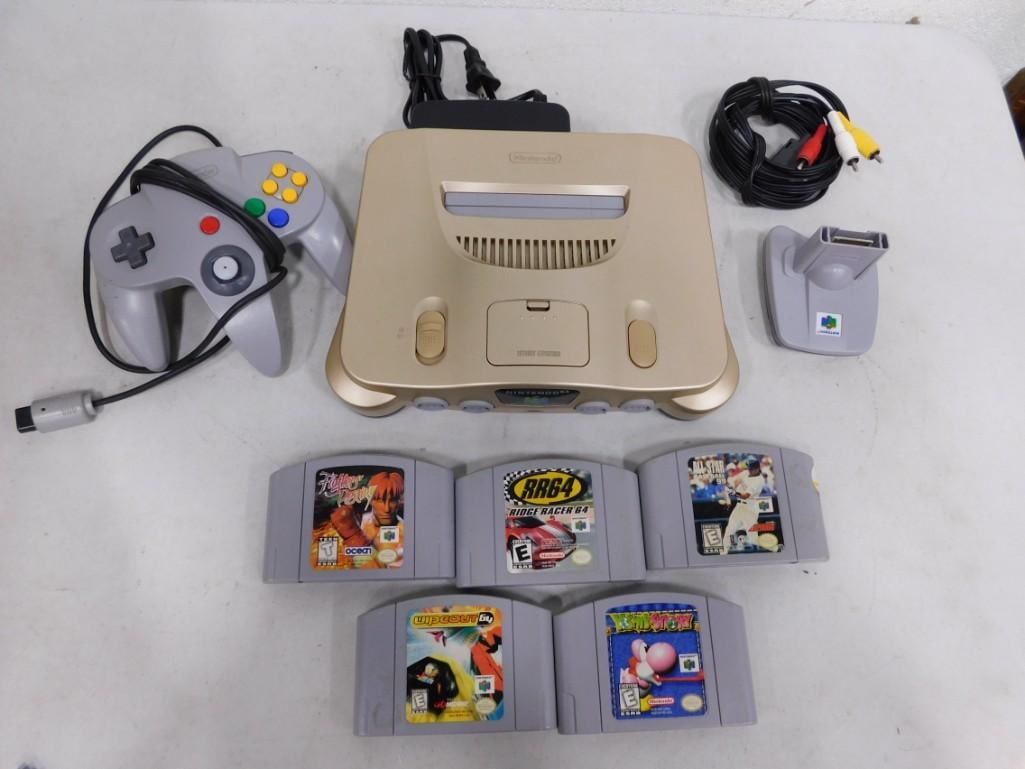 Nintendo 64 lot including system, controller, some games (1 of 9)
