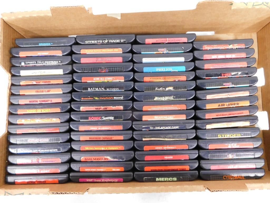 Large Lot of assorted Sega Genesis Video Games - Mortal Kombat II, Sonic 3D Blast, Batman Returns (1 of 6)