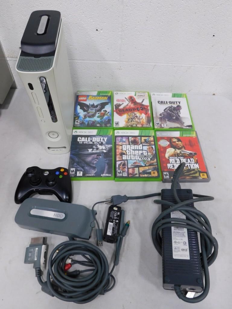 Microsoft XBox 360 Video Game Lot including System, some games, etc. (1 of 6)