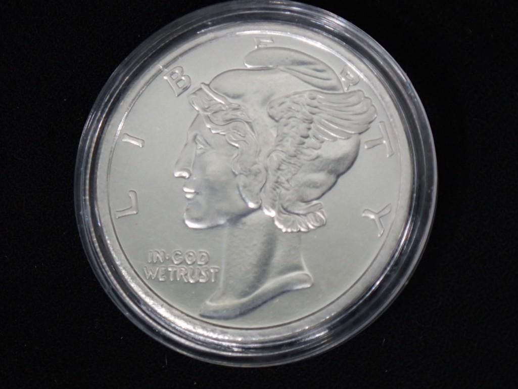 1 Troy Ounce Silver Round Liberty Design (1 of 4)
