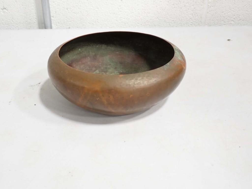 The Kalo Shop Round Copper Bowl #62 Hand Hammered Copper Bowl (1 of 5)
