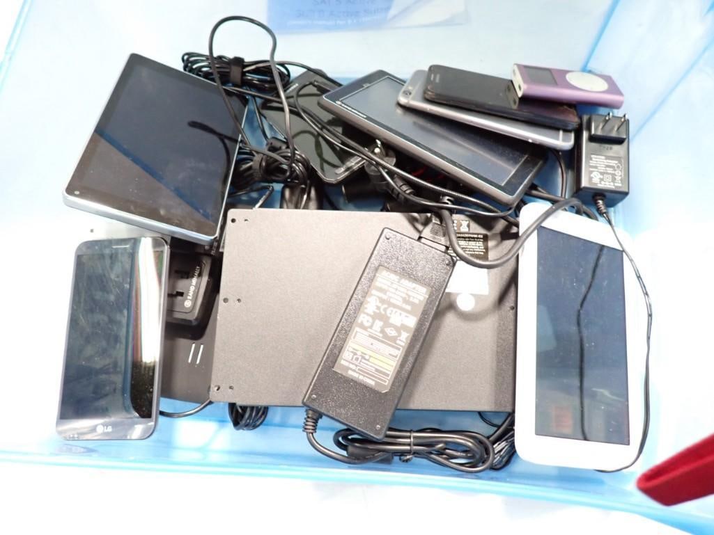 Misc. Electronics lot including MP3 Players, Tablets, cords, etc.  - all untested -as-is (1 of 4)