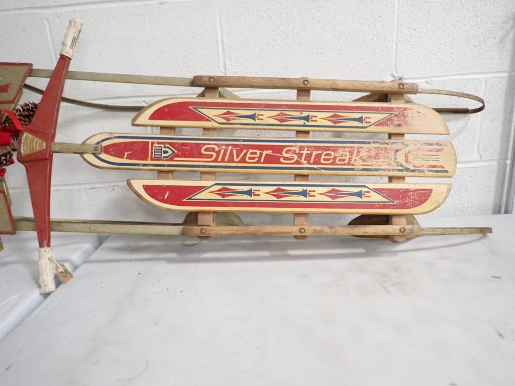 Vintage Silver Streak Runner Snow Sled (1 of 5)