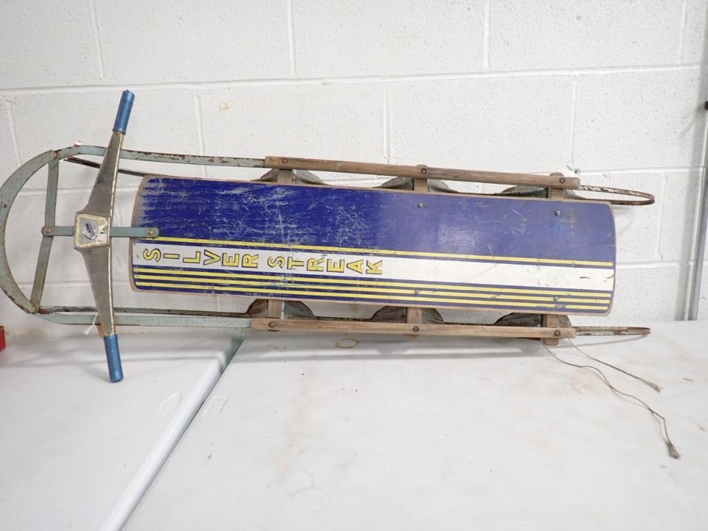 Vintage Silver Streak Runner Snow Sled (1 of 5)