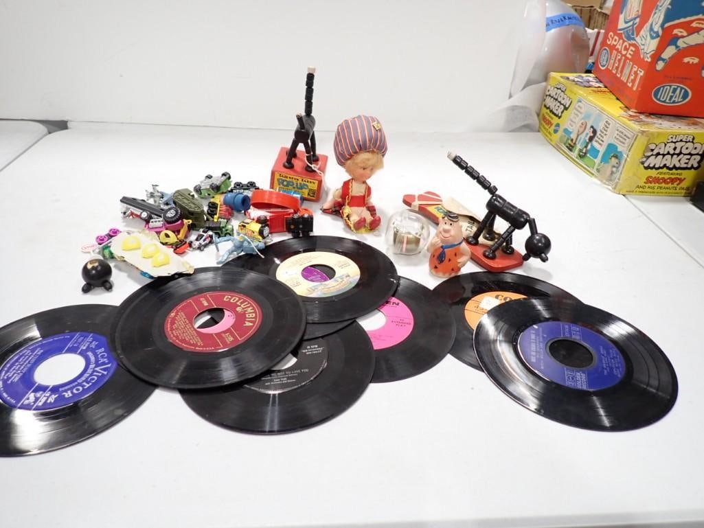 Misc. Lot including Vinyl 45 Records, Toys, etc. (1 of 4)