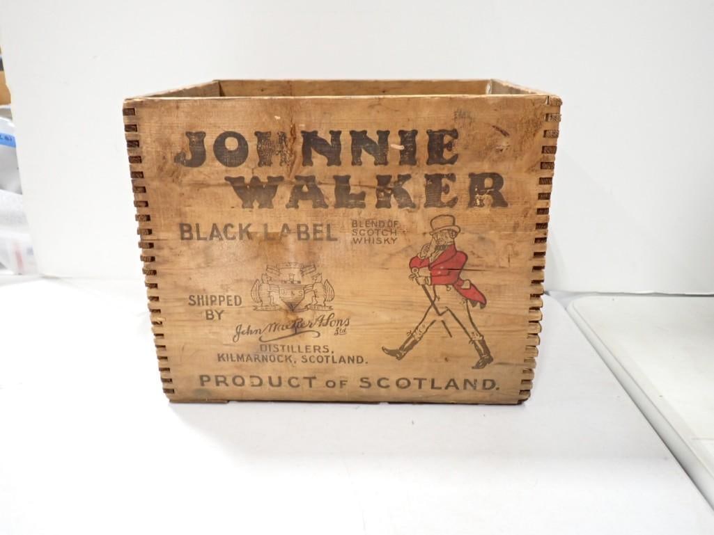 Vintage Johnnie Walker Black Label Wooden Crate (1 of 4)
