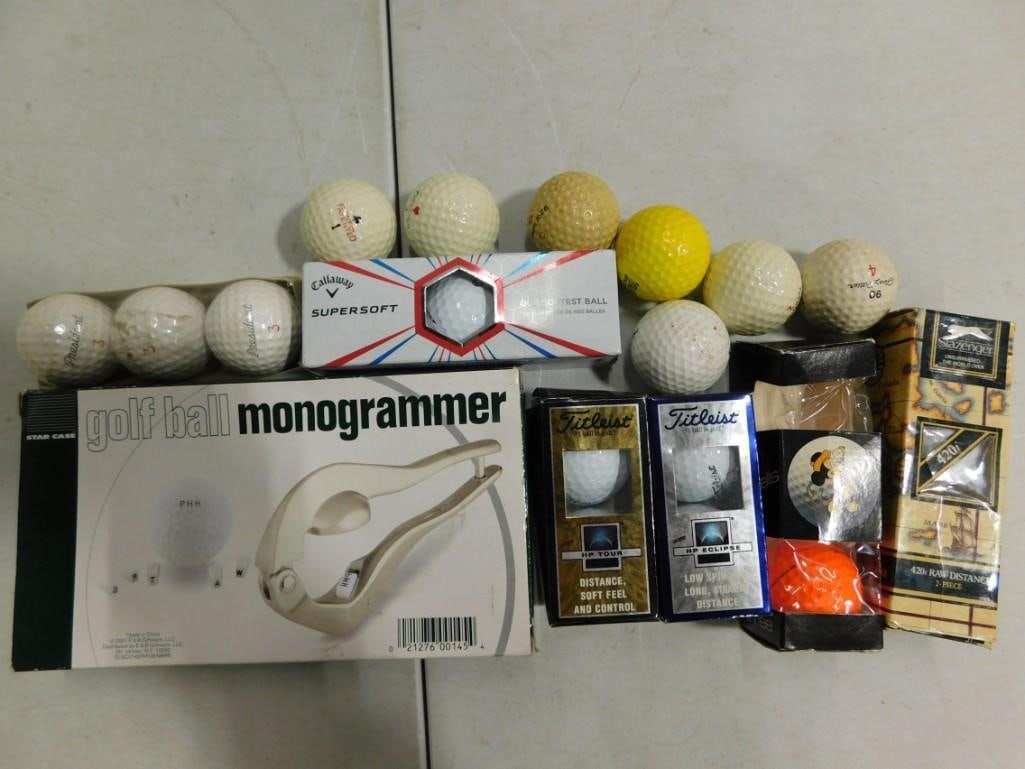 Lot of Golf Balls and a Golf Ball Monogrammer (1 of 3)