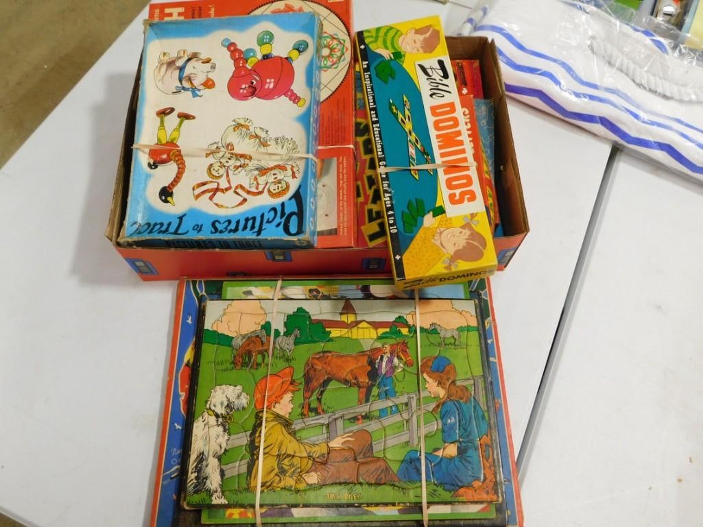 Childrens Lot including Puzzles, Spirograph, RigaJig, Games, Space Quiz, Kentucky Derby, etc. (1 of 3)