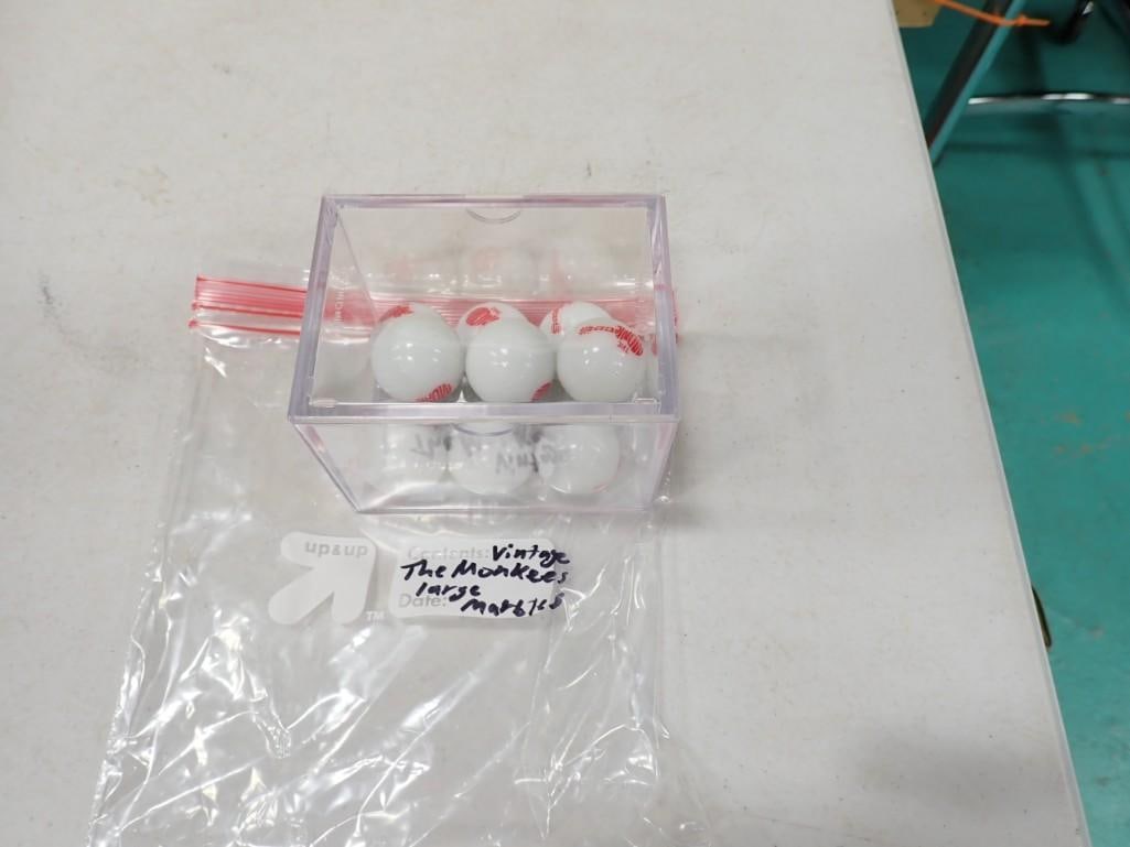 Lot of 9 Vintage Large "The Monkees" Marbles: Lot of 9 Vintage Large "The Monkees" Marbles