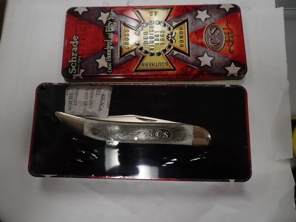 New Sealed Schrade Walden Knife - Civil War Confederate 150 Year Anniversary (1 of 4)