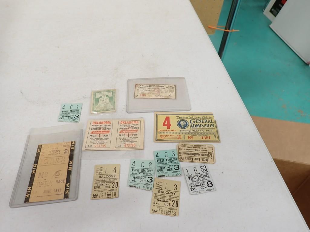 Lot of Vintage Ticket Stubs, Coupons, tax tickets, etc (1 of 4)
