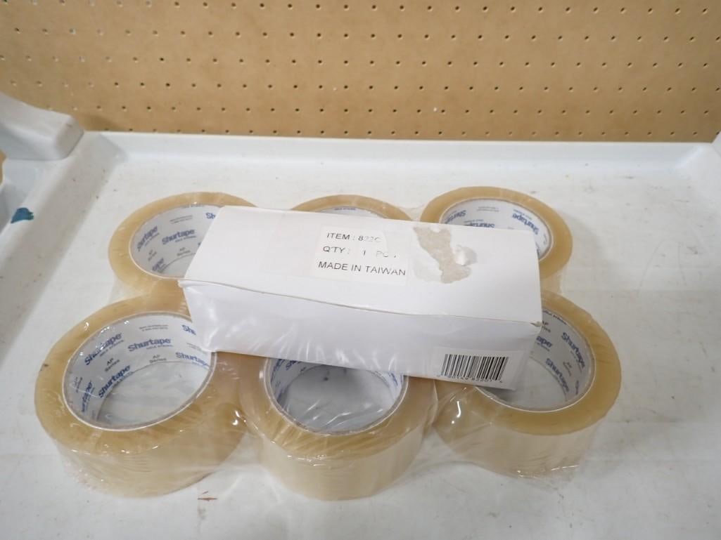 6 Rolls of Packing Tape and a Dispenser New in Package (1 of 4)