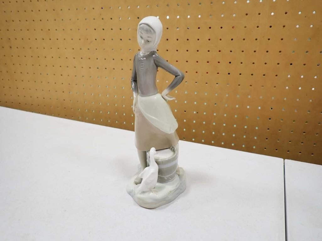 Lladro Girl with Milk Pail 1014682 Figurine: Lladro Girl with Milk Pail 1014682 Figurine . No box