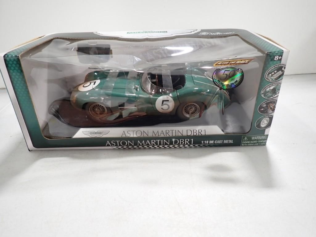 Aston Martin DBR1 Die Cast 1:18 Scale Model Car 50th Anniversary Shelby Collectibles in original Box (1 of 7)
