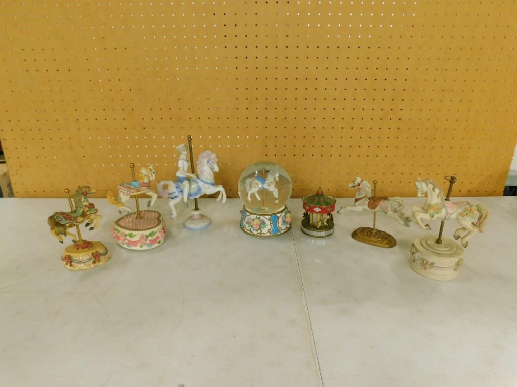 Carousel Horse Figurines and Snow Globes, Music Box, etc. (1 of 7)