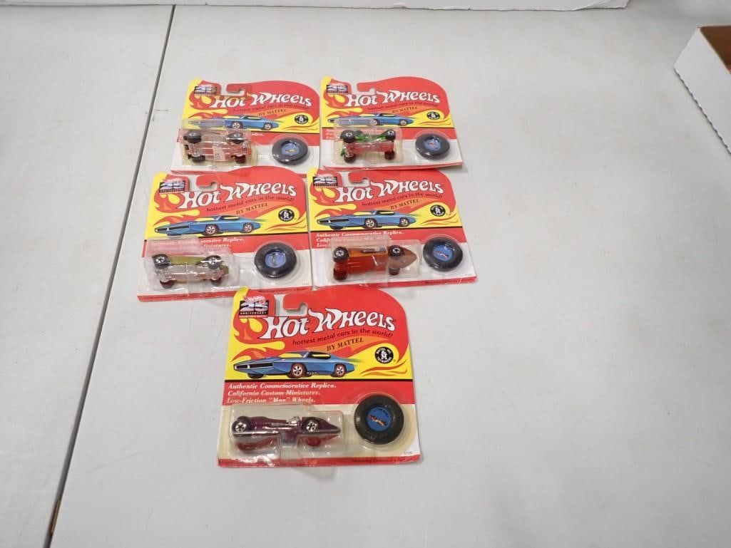 5 Hot Wheels Cars New on Card 25th Anniversary Collector's Edition: 5 Hot Wheels Cars New on Card 25th Anniversary Collector's Edition