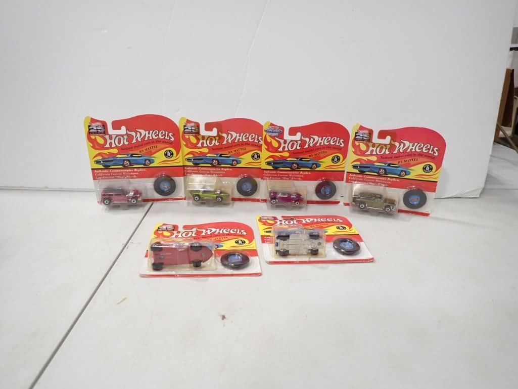6 Hot Wheels Cars New on Card: 6 Hot Wheels Cars New on Card including 25th Anniversary Collector's Edition