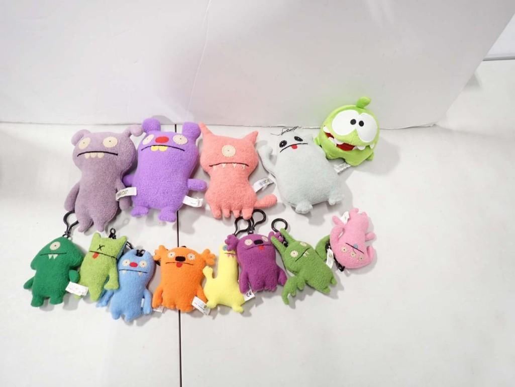 Plush Toys incl Uglydolls, Om Nom, Ugly Dolls: Lot of 13 Plush Toys incl Uglydolls, Om Nom, Ugly Dolls