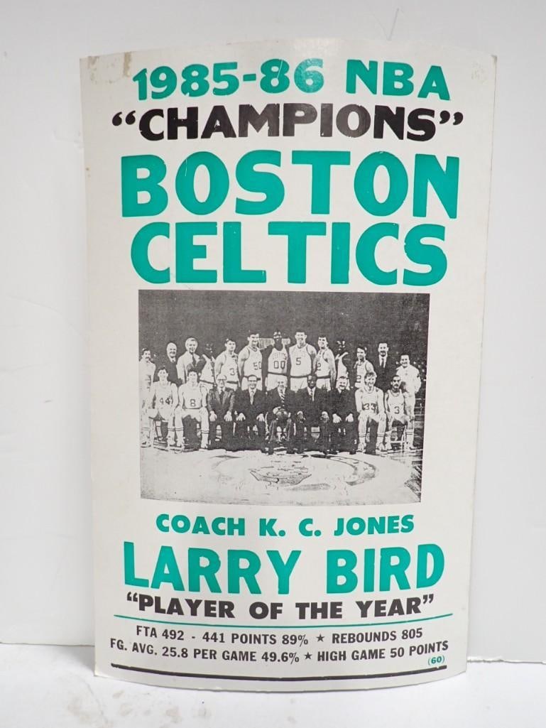1985-86 NBA "Champions" Boston Celtics Poster (1 of 2)