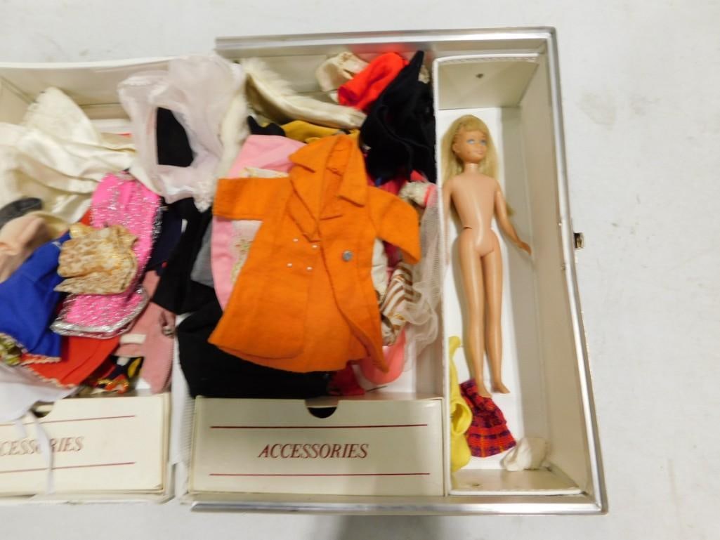 Vtg Skipper Doll & Barbie Clothes Lot incl Some Handmade in a Barbie Doll Trunk (1 of 6)
