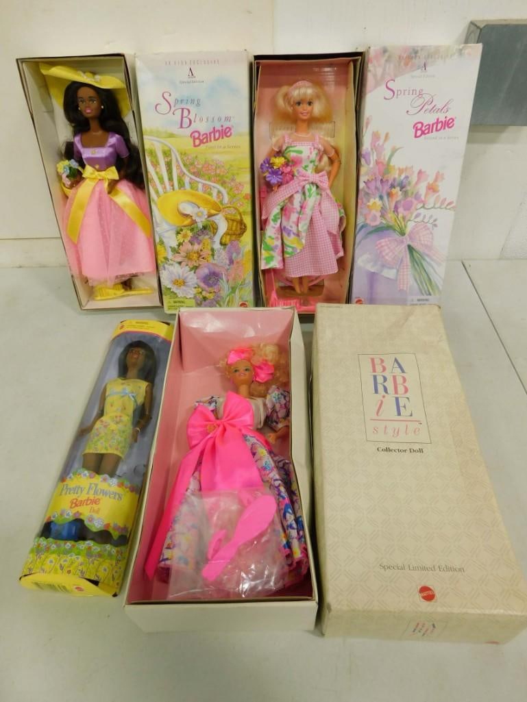 4 Vtg 1990s pretty Flowers, Spring petals, Spring Blossoms, Barbie Style Dolls NIB lot (1 of 5)
