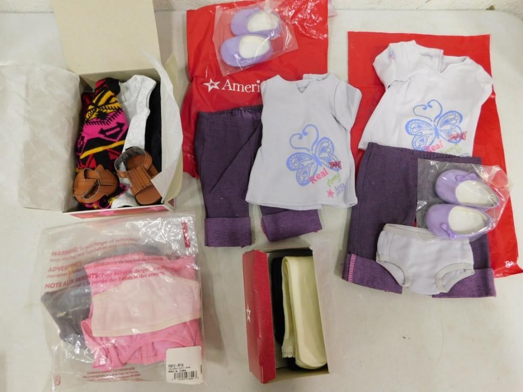 American Girl Saige Sweater Doll outfit, Tights Set, AGOT / JLy Meet outfits, All NIB Lot: American Girl Saige Sweater Doll outfit, Tights Set, AGOT / JLy Meet outfits, All NIB Lot. AG Saige's Sweater outfit, Meet Real Me, True Spirit, Tights Set, Lot. Items are new and unused, in boxes