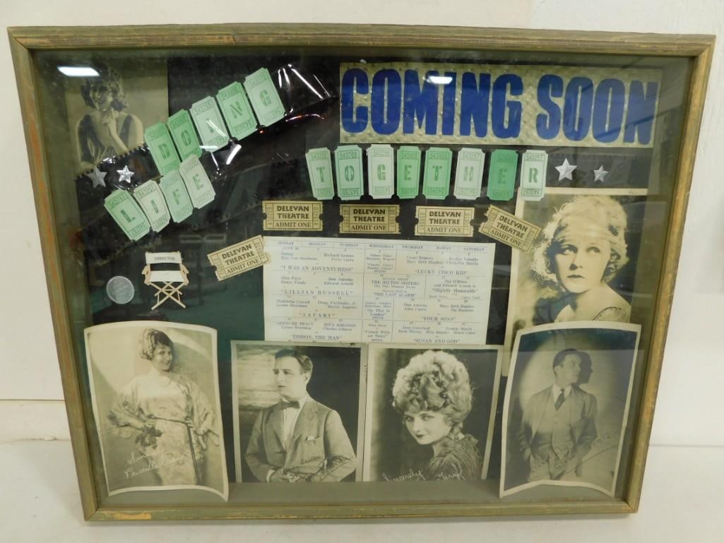 Old Movie Star Shadow box display with signed pictures (1 of 7)