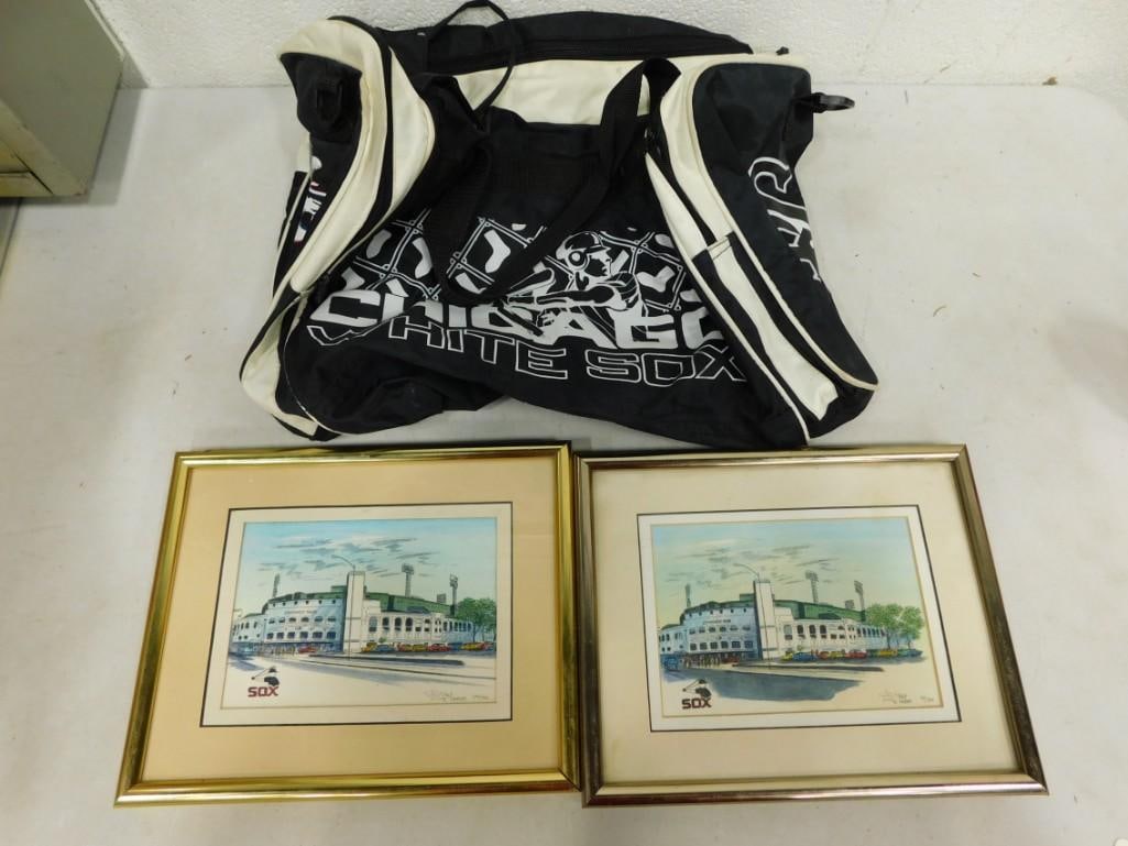 Pair of Numbered, Signed Chicago White Sox Comisky Park Pictures (1 of 8)