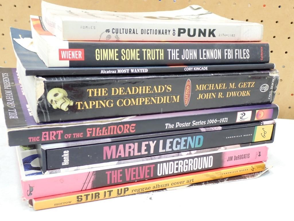 Books About Music incl The Deadhead's Taping Compendium, Gimme Some Truth The John Lennon FBI Files,: Books About Music incl The Deadhead's Taping Compendium, Gimme Some Truth The John Lennon FBI Files, Marley Legend, The Velvet Underground, The Art of the Fillmore, etc